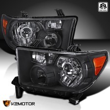 Black Fits 2007-2013 Toyota Tundra 2008-2014 Sequoia Projector Headlights Lamps Black Fits 2007-2013 Toyota Tundra 2008-2014 Sequoia Projector Headlights Lamps
