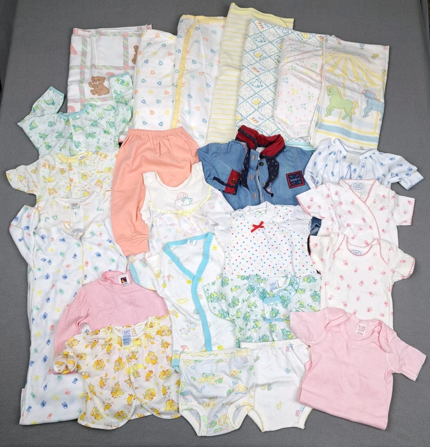 Vintage Baby Girl Clothes Lot Carter's Health-Tex Bonjour Sears Blanket Towel 25
Opens in a new wind