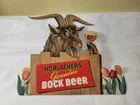 VINTAGE HORLACHER'S BOCK BEER CARDBOARD SIGN, ALLENTOWN PA  - PreOwned
