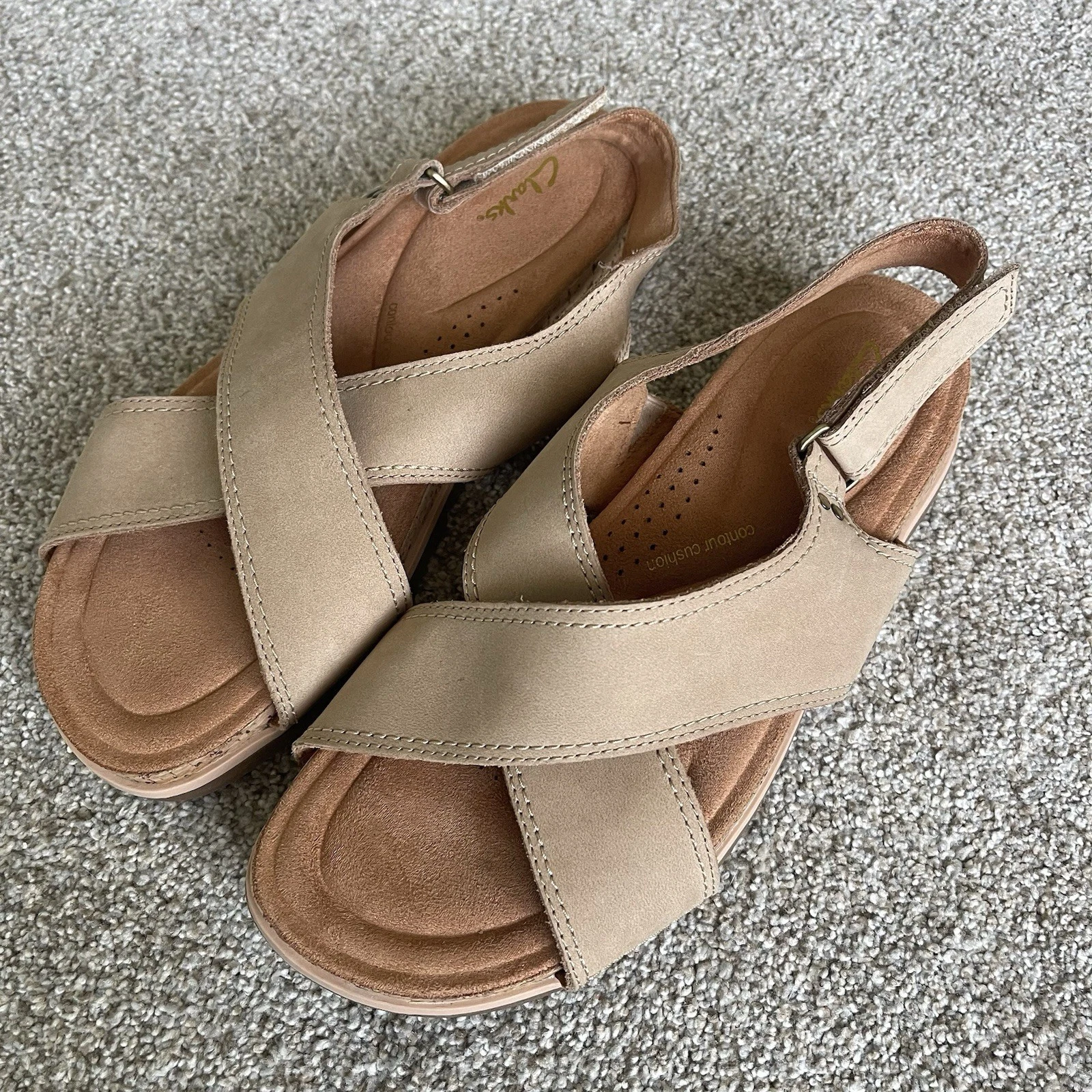 Sandali Clarks Yacht Cross con cinturino posteriore US9 torrone (abbronzato) casual comodi