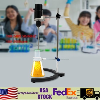 Electric Overhead Stirrer Max.40L Digital Lab Mixer Time & Speed Adjustable 120W