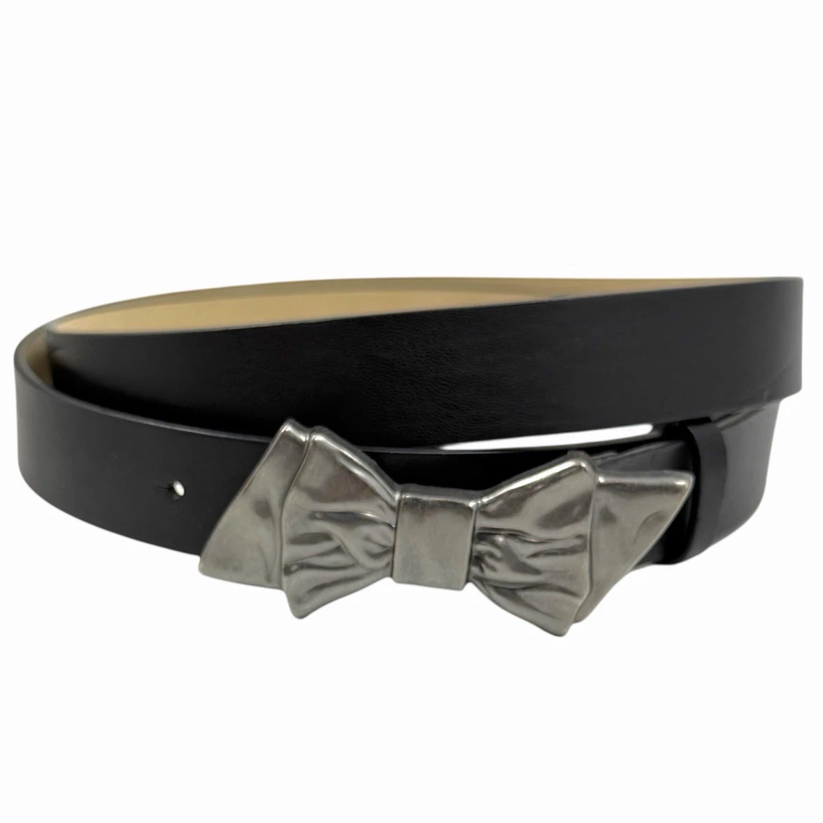 Vintage Betsey Johnson Genuine Leather Silver Buckle Belt Small Betsey Johnson Women main image 3