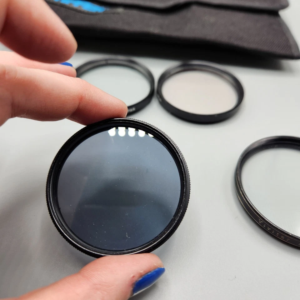 Camera Filter Lot Vivitar 55mm Cross Screen Peachtree 49mm PL Cross Skylight 1A - Image 4 of 4