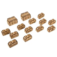 The Broken Token Mettle Shell Crates - MDF Terrain Objects for Sci-Fi Games a...