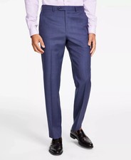 Michael Kors Men's Light Blue Classic Fit Wool Blend Suit Pants 36 x 34 ase126a