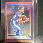 Donruss VJ Edgecombe Rated Rookie Auto #10/99 Philadelphia 76ers NBA