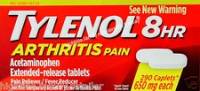 Tylenol 8-Hour Arthritis Pain Relief Acetaminophen 650mg, 290 Caplets