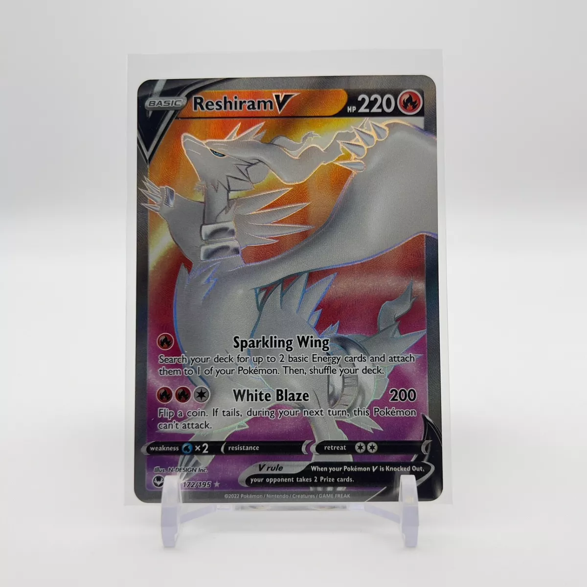 Reshiram V - Silver Tempest Pokémon card