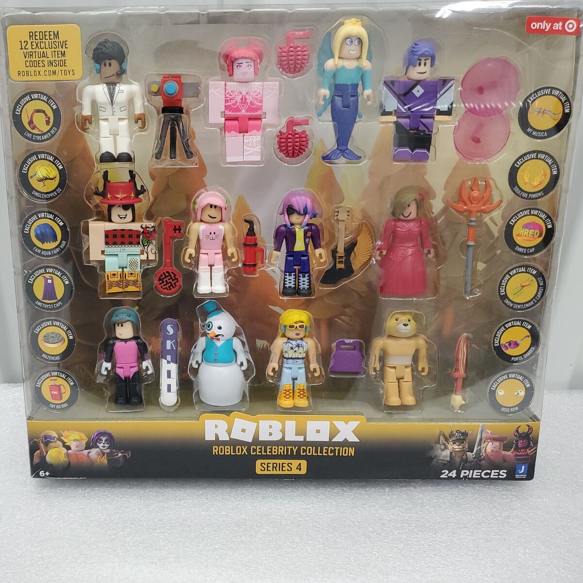  Roblox Celebrity Collection - Series 4 Figure 12pk (Roblox  Classics) (Includes 12 Exclusive Virtual Items) : Toys & Games