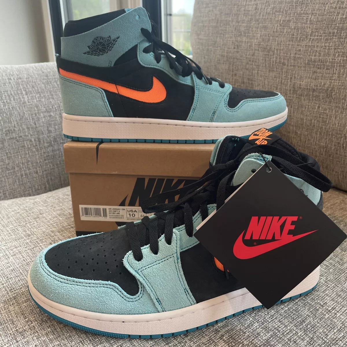 NIB Jordan 1 Retro High Zoom CMFT 2 Bleached Aqua 2023 DV1307 408; Mens US Sz 10