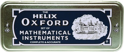 Helix Oxford Mathematics Set - 10 Piece Geometry Maths Kit with Storage Tin - Picture 19 of 33