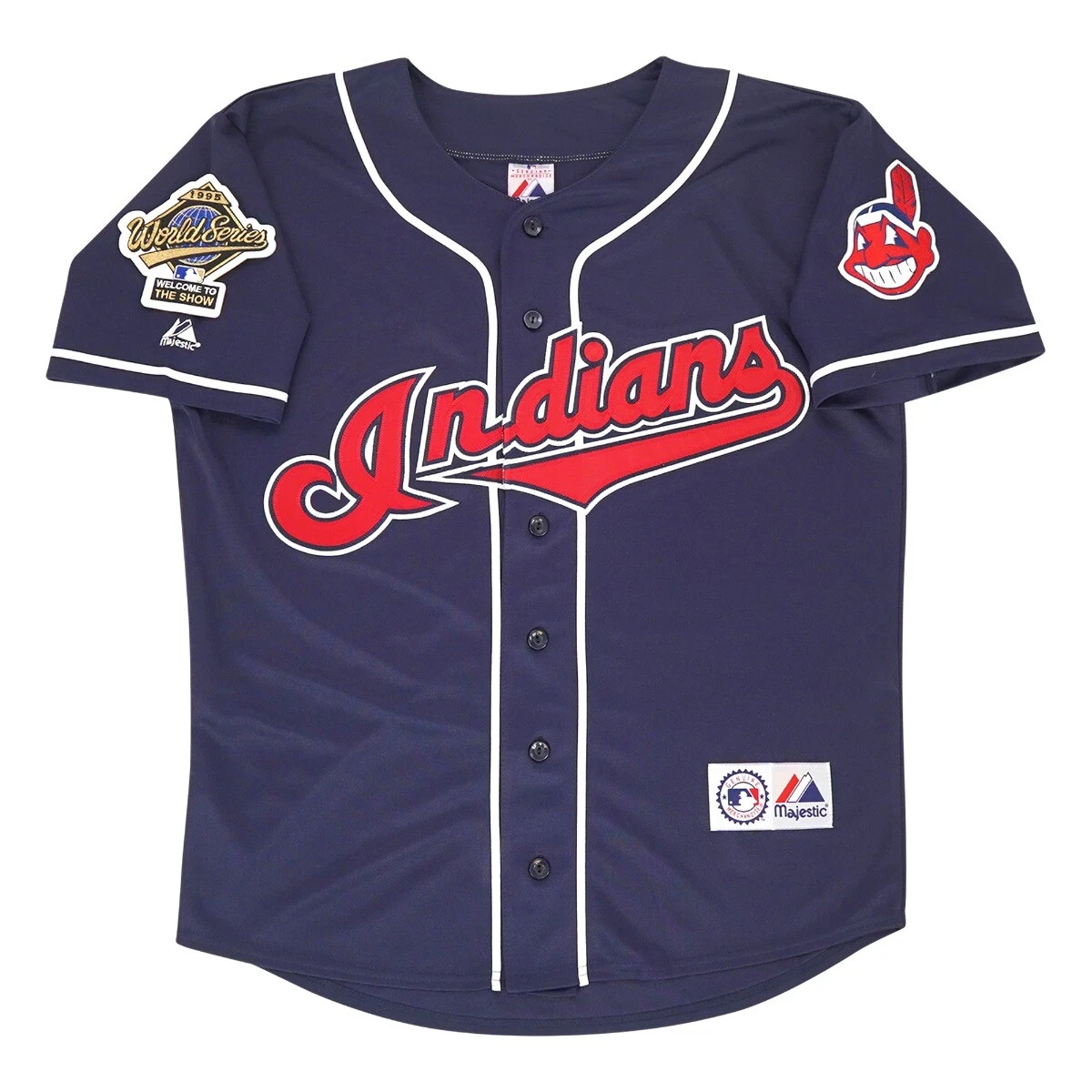 Kenny Lofton 1995 Cleveland Indians Alt Navy Blue World Series Men's  Jersey