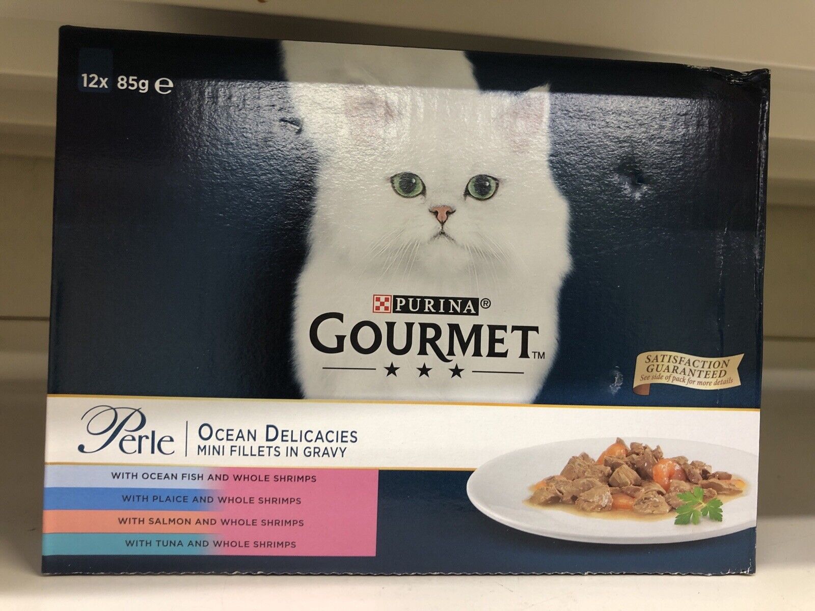 Gourmet Perle Pouch Ocean Delicacies 12Pack Cat Food 85G Mini Fi