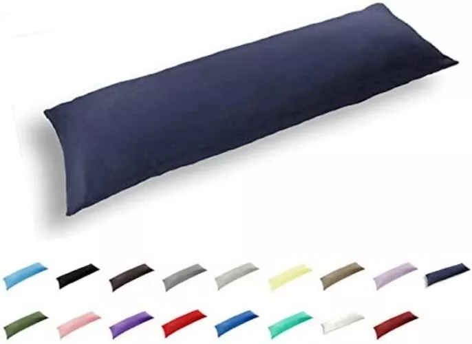 Cotton body pillow cover with clearance zipper