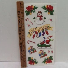 12" SCRAPBOOK Stickers Christmas Stockings Santa Sleigh Holly Me & My Big Ideas