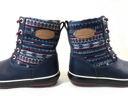 Women 6 - Keen Elsa 100 Gram Insulation Aztec Waterproof Winter Ankle Boots - Picture 15 of 17