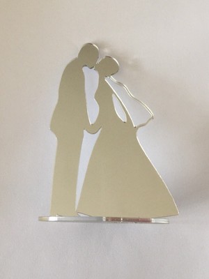 Bride And Groom Wedding Table Decorations 10 Acrylic Silver Both