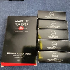 Make Up For Ever Refillable XL Tin With 5 Eyeshadows ( see pictures)