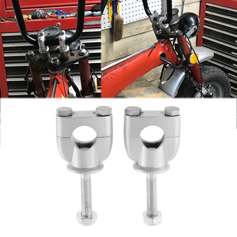 Juego de adaptadores elevadores de montaje de manillar de motocicleta CNC cromado 22 mm 7/8" Foto 2 de 4
