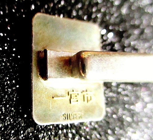 VINTAGE 1960er STERLING - BASSE-TAILLE EMAILLE FLORAL KRAWATTENKLAMMER - JAPAN - Bild 3 von 4
