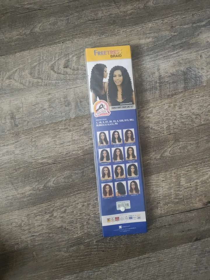 Freetress 2X Bloques de rasto trenza de ganchillo sintético rizado suave "12" Foto 2 de 3