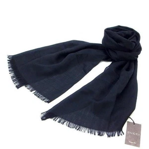 Gucci Authentique Foulard Rectangle 180,0 cm Femme Couleur Noir Motif Logo GG