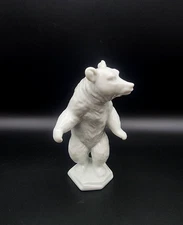 MARKED ROSENTHAL GERMANY WHITE PORCELAIN 5.5" GRIZZLY BEAR 1960'S FIGURINE EXC.!