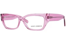 Dolce & Gabbana DG3387 3148 Eyeglasses Women's Transparent Pink Full Rim 53mm
