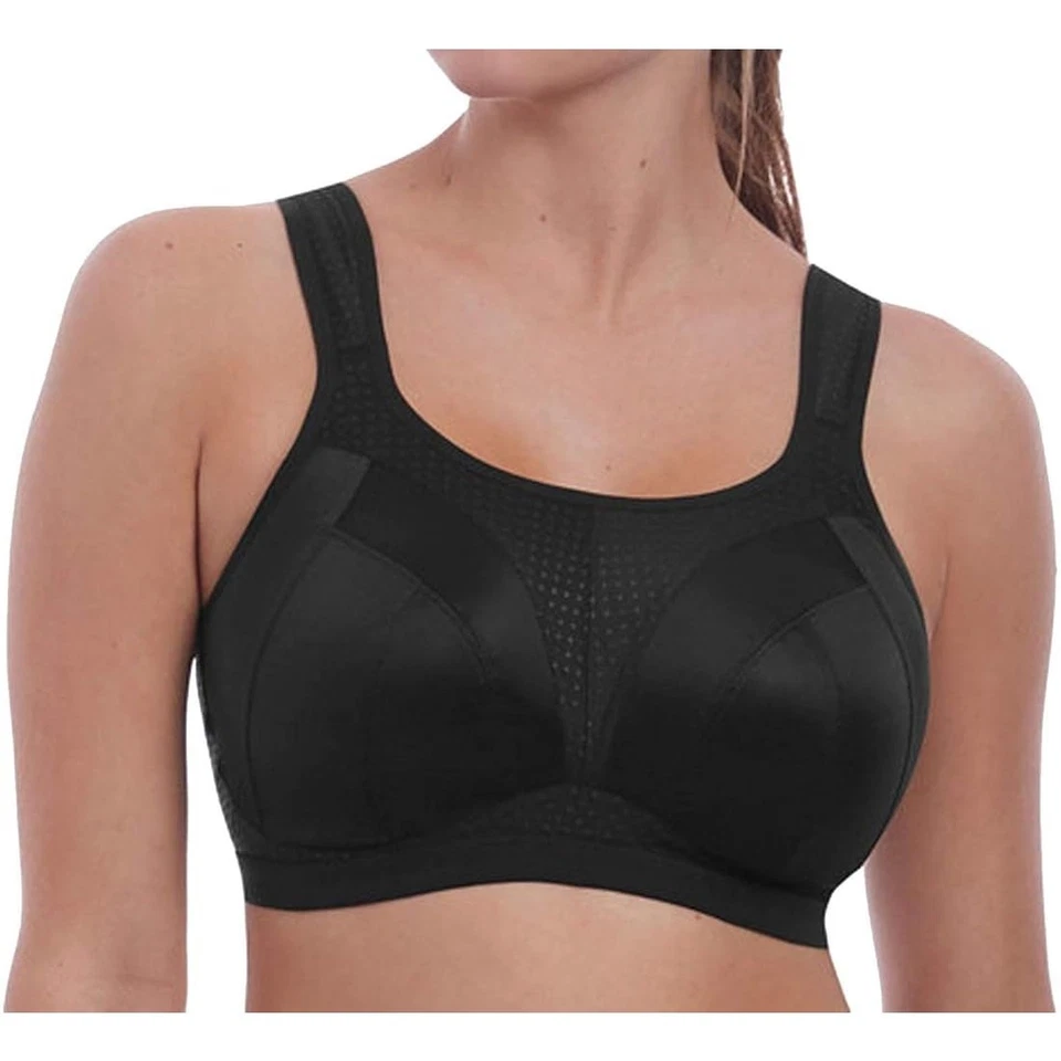 Sujetador deportivo inalámbrico Freya Dynamic para mujer negro/conversiones traseras de corredor, talla 36H Foto 3 de 4