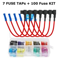 107x A Circuit Fuse Add Blade Tap Mini 15Amp 20Amp Zinc Alloy For Car Boat Truck