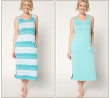 Muk Luks Women's Dress Sz XL Cloud Knit Midi Dresses Multi-colored A677811