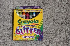 1997 Glitter Crayons Crayola Unused Box 8 OOP NEW