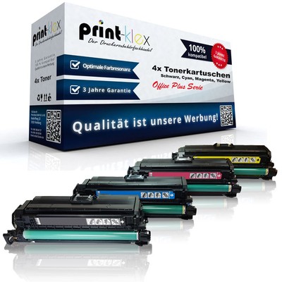 4x XL Toner für HP LaserJet Enterprise 500color M551dn 507X  Office Plus