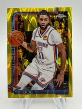 2025-26 Topps Chrome ISAIAH JOE Yellow RayWave Refractor /275 #121 Thunder