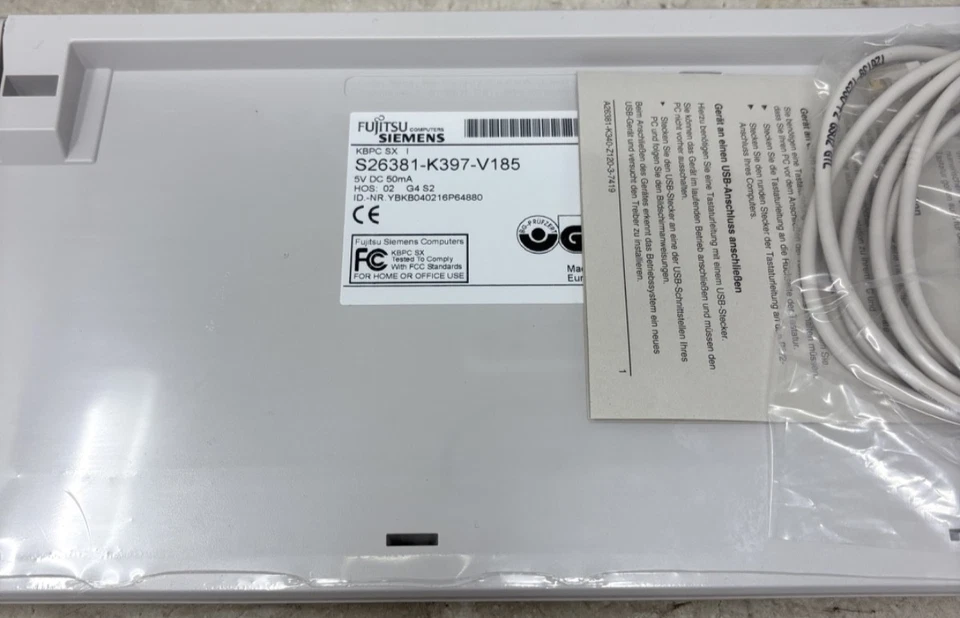 Fujitsu New Keyboard Kbpc Sx Qwerty S26381-K397-V185 Ps/2 - Image 4 of 4