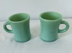 2 Fire King Jadeite Restaurant Ware Mugs C Handle