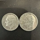 Two 1958D Roosevelt, Silver Dimes