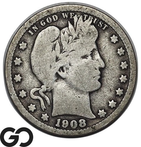 1908-O Barber Quarter