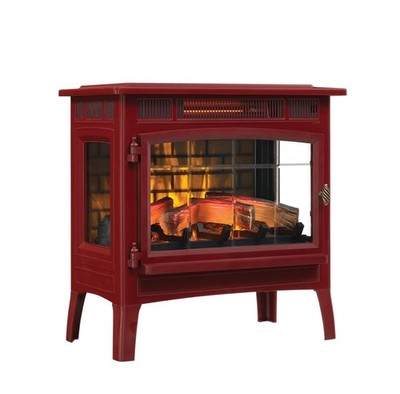 Freestanding Electric Fireplace Stove Heater with 3D Flame Effect for 1,000 S...