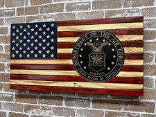 36" Wooden American Flag Design with Stars, Strips and Logo For Customize Gift