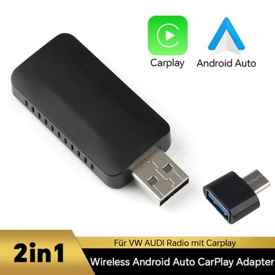 DE Wireless Apple Carplay Adapter Android Auto Adapter USB Car Dongle Box RCD330
