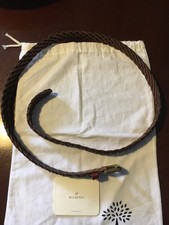 Brown Mulberry Plaited Leather Belt with golden buckle - Size 105/42
