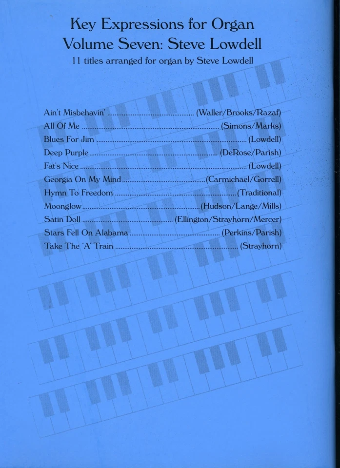STEVE LOWDELL "In The Style Of...” Vol.7 - Music Book for Organ [NEW] - Image 3 of 4
