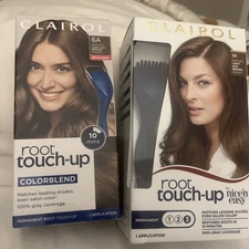 2 Boxes Clairol Root Touch Up 6A Light Ash Brown 10 Min Permanent Color Cream