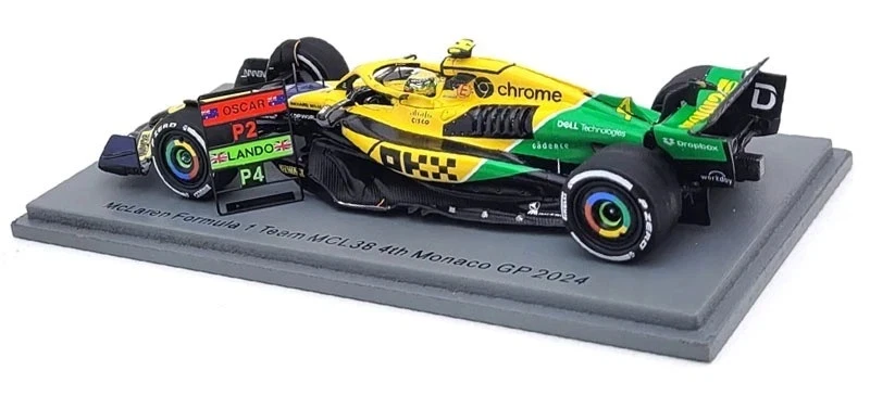 MODELLINO AUTO 1:43 SPARK F1 MCLAREN MCL38 LANDO NORRIS MONACO GP 2024 DIE CAST - Immagine 3 di 4