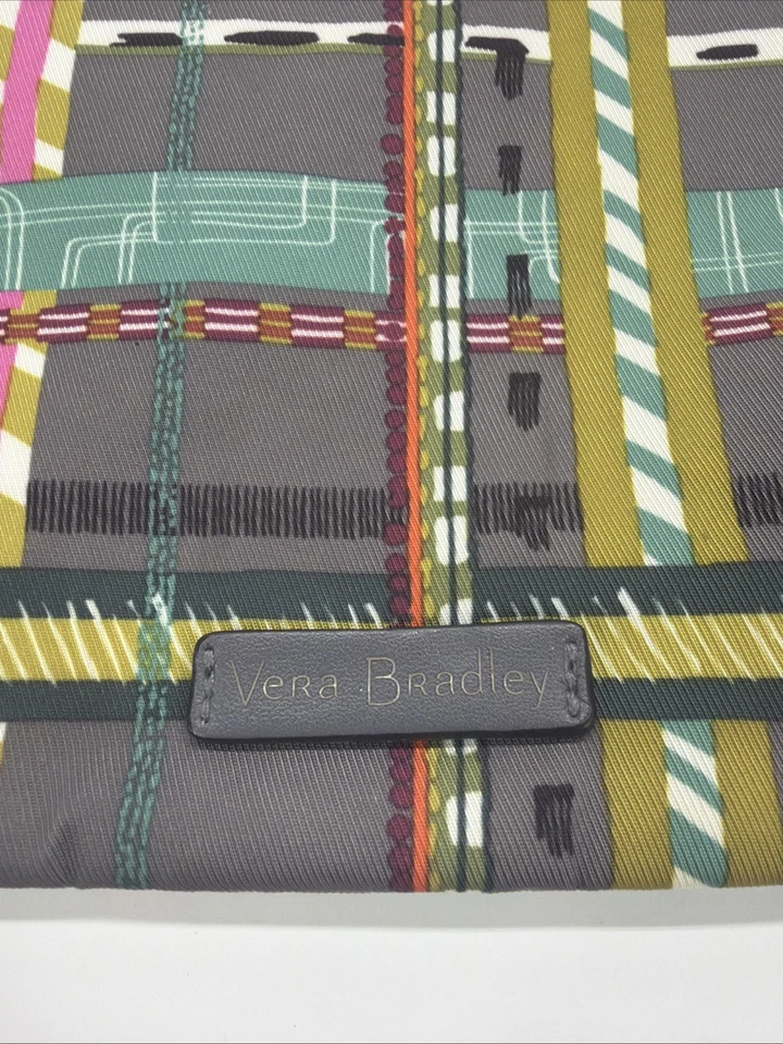 Bolsa organizadora Vera Bradley Midtown City xadrez com zíper bolsa cosmética usada - Imagem 2 de 4