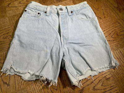 90s USA製 Levis501 cutoff short denim VTG 90s Levi's Jean Shorts Women's 24 501 Light Blue Cut Off Denim