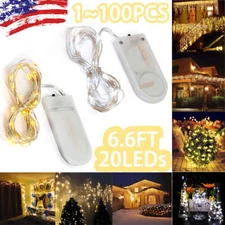1-100X 20LEDs String Fairy Lights Copper Wire LED Xmas Tree Party Home Decor LOT