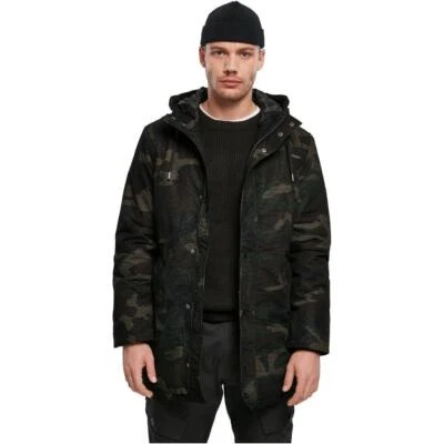 Brandit Grid-Camo Parka Jacke strukturierte Oberfläche Anorak Camouflage Muster  - Bild 1 von 2
