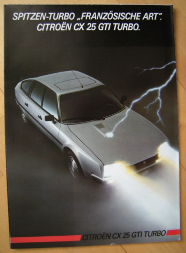 Prospekt Poster Citroen CX 25 GTI Turbo 2,5 Topzustand - Afbeelding 1 van 5